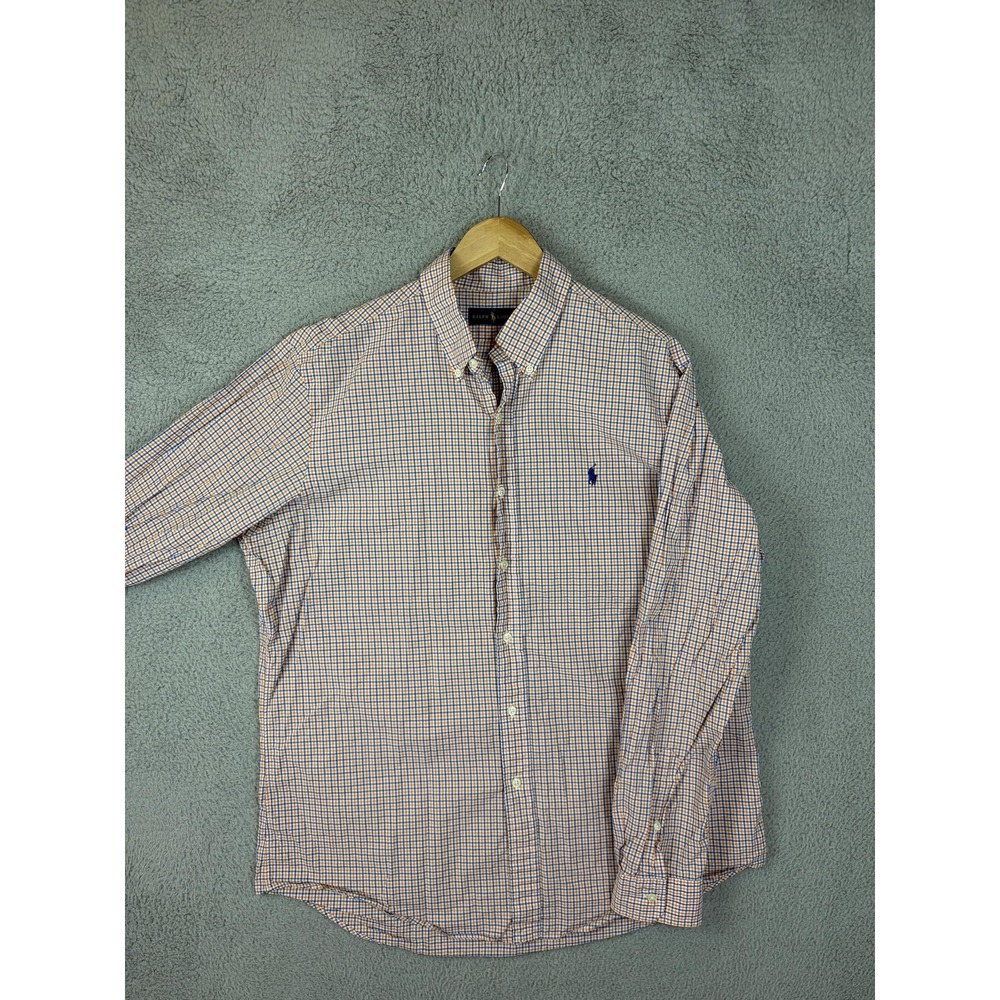 Ralph Lauren Shirt Mens Large Multicolor Check Long Sleeve Button Down Cotton
